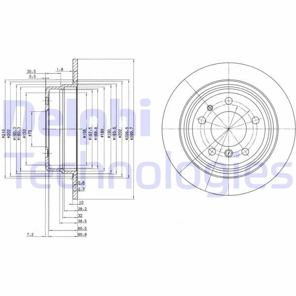 Fren Diski Çiftli Paket . Deliksiz Arka Bmw 730 08/1987 > 08/1994 Delphı Bg2437