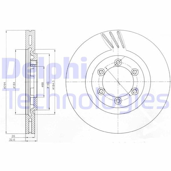 Fren Diski Çiftli Paket . Delikli Ön Ssangyong Rexton 04/2002 > Delphı Bg4112