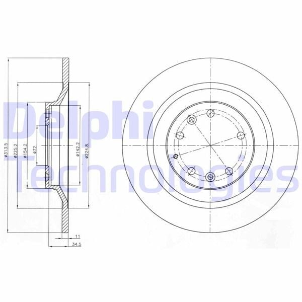 Fren Diski Çiftli Paket . Deliksiz Arka Mazda 6 07/2005 > 12/2012 Delphı Bg4318