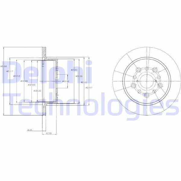 Fren Diski Çiftli Paket . Delikli Arka Lexus Ls430 07/2000 > Delphı Bg4216