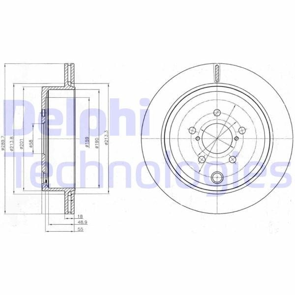 Fren Diski Çiftli Paket . Delikli Arka Subaru Legacy 05/2009 > Delphı Bg4288