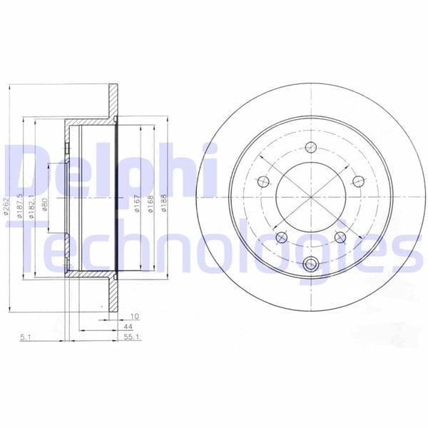 Fren Diski Çiftli Paket . Deliksiz Arka Mıtsubıshı Lancer 01/2008 > Delphı Bg4198