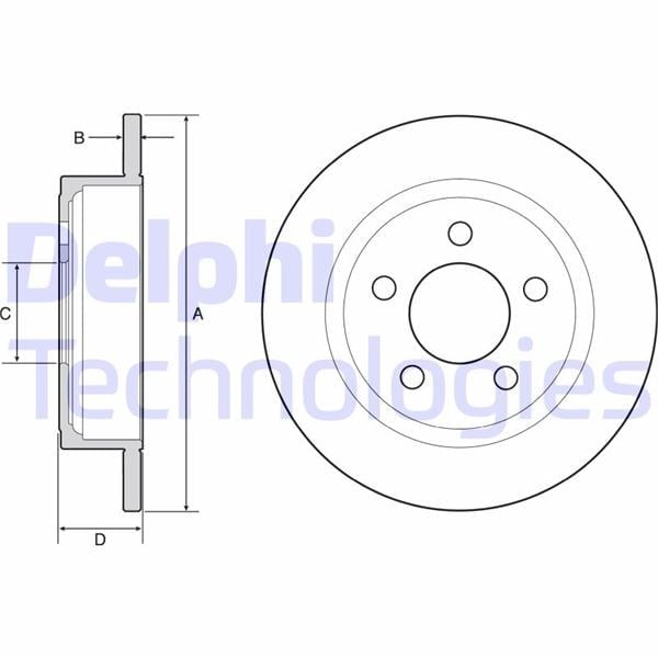 Fren Diski Çiftli Paket . Deliksiz Arka Jeep Cherokee 09/2001 > 01/2014 Delphı Bg4648