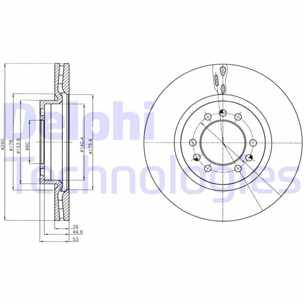Fren Diski Çiftli Paket . Delikli Ön Iveco Daıly 11/2001 > 05/2006 Delphı Bg4339