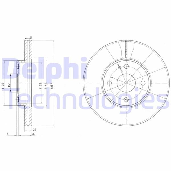 Fren Diski Çiftli Paket . Delikli Ön Mazda 323. Mx-3 01/1989 > 10/1998 Delphı Bg2804