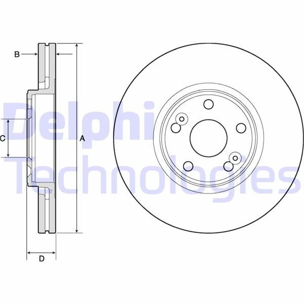 Fren Diski Çiftli Paket - Boyalı. Delikli Ön Renault Scenıc Rx4 03/2002 > 05/2003 Delphı Bg4746c