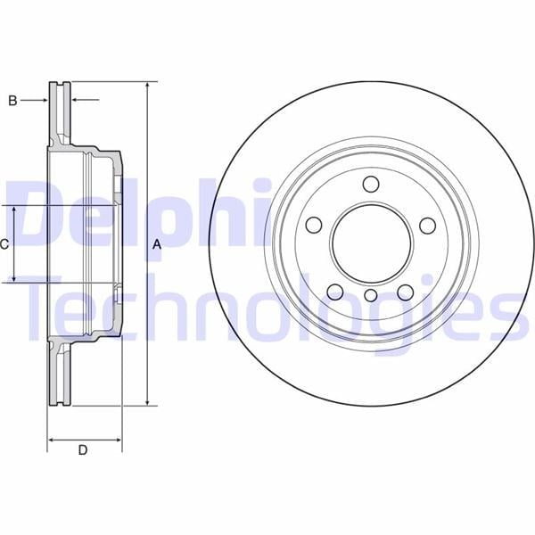 Fren Diski Çiftli Paket - Boyalı. Delikli Arka Bmw 730 03/2003 > 12/2009 Delphı Bg4937c