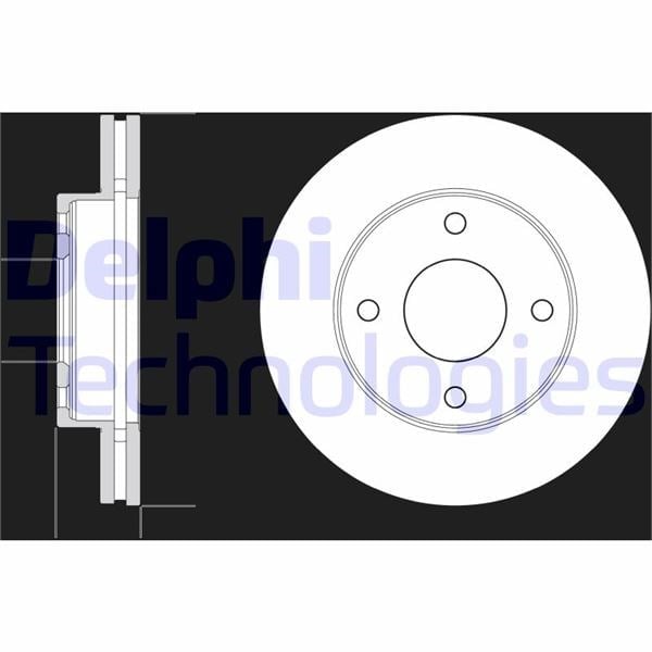 Fren Diski Çiftli Paket - Boyalı. Delikli Ön Nıssan Nv200 10/2009 > Delphı Bg4651c