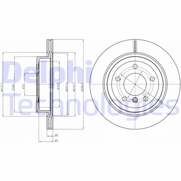 Fren Diski Çiftli Paket - Boyalı. Delikli Arka Bmw Z4 01/2009 > Delphı Bg4223c