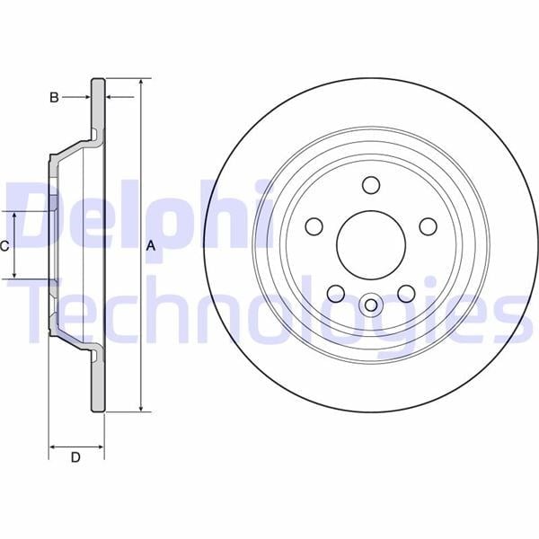 Fren Diski Çiftli Paket - Boyalı. Deliksiz Arka Ford Galaxy. S-Max 01/2015 > Delphı Bg4804c