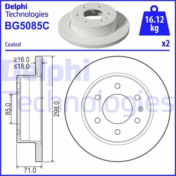 Fren Dıskı Delphı Bg5085c