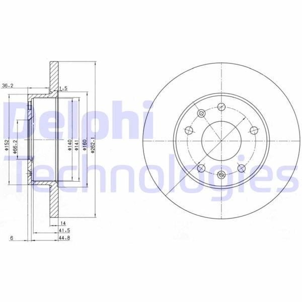 Fren Dıskı On Land Rover Freelander I L314 Delphı Bg3426