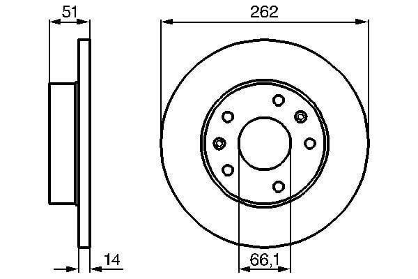 Fren Dıskı On Land Rover Freelander I L314 Bosch 0986478991