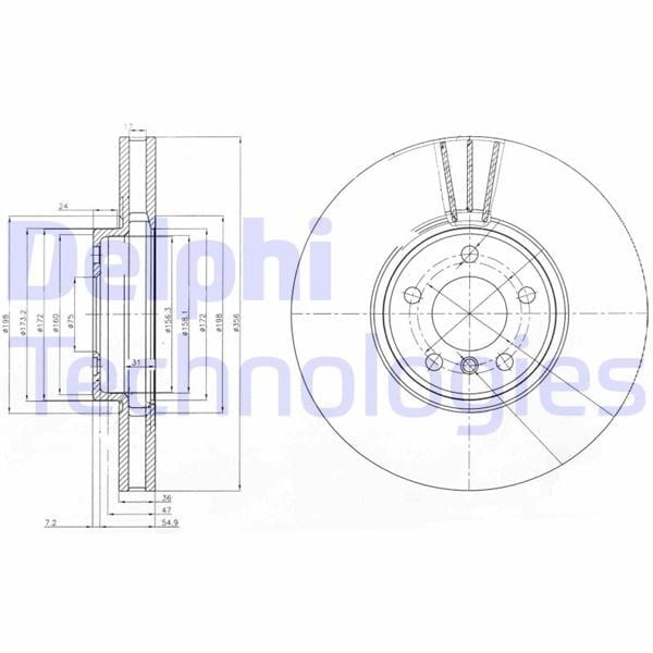 Fren Diski Tekli Paket . Delikli Ön Bmw X5 04/2000 > 07/2007 Delphı Bg9004