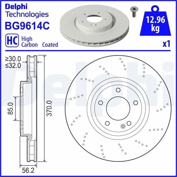 Fren Diski Tekli Paket - Boyalı. Delikli Delphı Bg9614c
