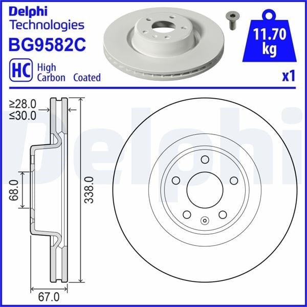 Fren Diski Tekli Paket - Boyalı. Deliksiz Delphı Bg9582c
