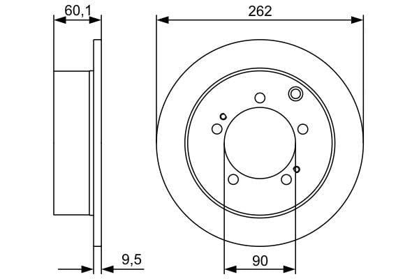 Fren Diski. Arka. 262 /9.5-8.4 Mm Bosch 0986479512