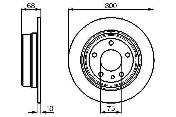Fren Diski. Arka. 300 / 10-8.4 Mm . Yüksek Karbon Alaşımlı Bosch 0986478323