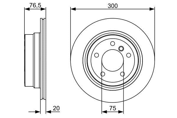 Fren Diski. Arka. 300 /20-18.4 Mm . Hava Kanallı. Kaplamalı. Yüksek Karbon Alaşımlı Bosch 0986479496