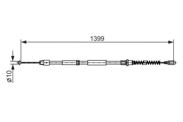 Fren Halatı Arka Mercedes Sprınter B906 . Vw Crafter 30-35-50 Bosch 1987482539