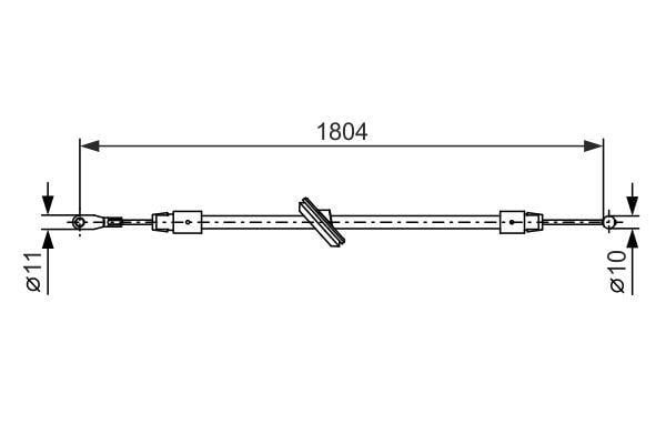 Fren Halatı On Mercedes Sprınter B906 06> 1805Mm/306Mm Bosch 1987482380