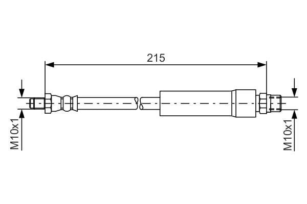 Fren Hortumu; Arka. 215.00 Mm Bosch 1987476142