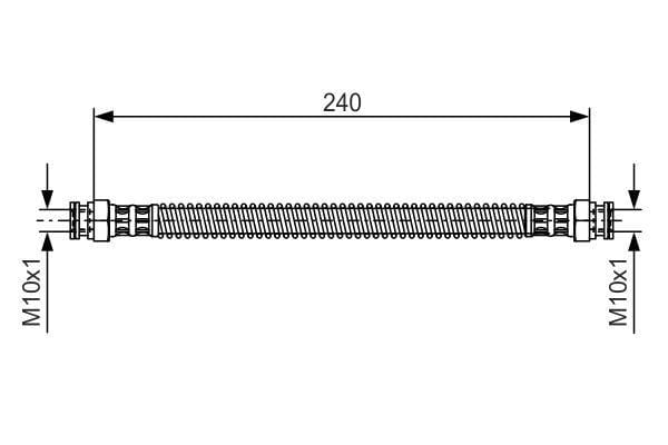 Fren Hortumu; Arka. 240.00 Mm Bosch 1987476676