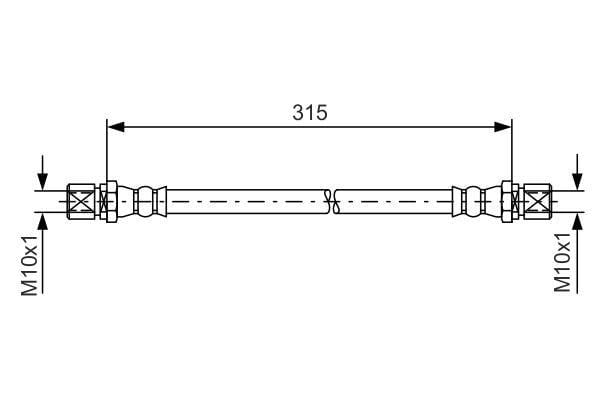 Fren Hortumu; Arka. 315.00 Mm Bosch 1987476263