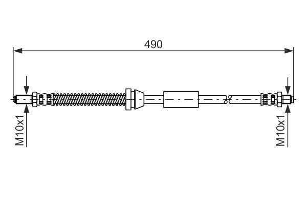 Fren Hortumu; Arka. 490.00 Mm Bosch 1987476607
