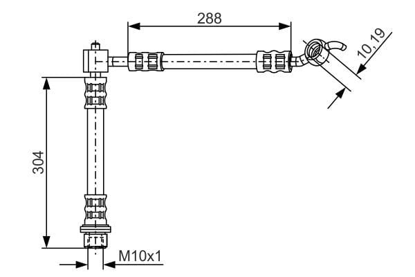 Fren Hortumu Sağ; Arka. 304.00 Mm Bosch 1987476452