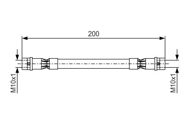 Fren Hortumu. 200.00 Mm Bosch 1987476402