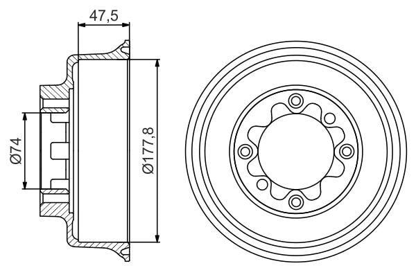 Fren Kampanası - 177.8 / 47.5 Mm Bosch 0986477154