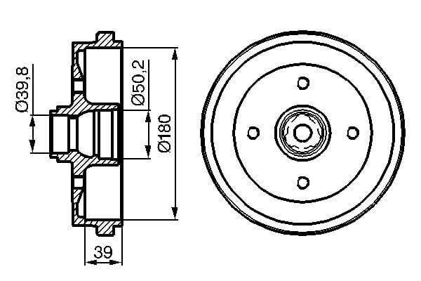 Fren Kampanası 180.1 / 74.5 Mm Bosch 0986477111