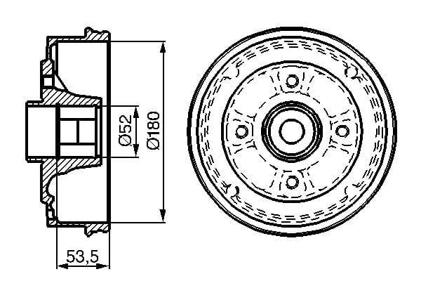 Fren Kampanası 180.2 / 82.9 Mm Bosch 0986477112