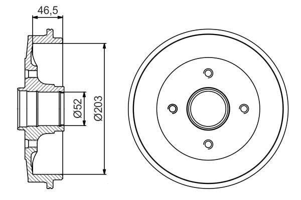 Fren Kampanası 203 / 46.5 Mm Bosch 0986477184