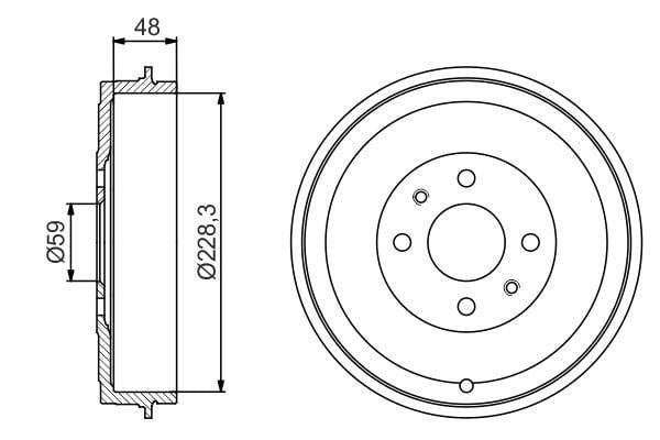 Fren Kampanası 228.3 / 48 Mm Bosch 0986477212