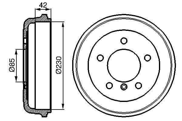 Fren Kampanası - 230.0 / 43.0 Mm Bosch 0986477101