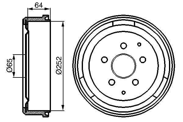 Fren Kampanası 252.2 / 77.4 Mm Bosch 0986477033