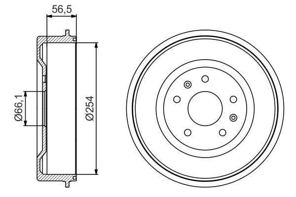 Fren Kampanası 254 / 56.5 Mm Bosch 0986477227