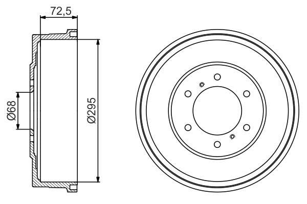 Fren Kampanası - 295 / 72.5 Mm Bosch 0986477215