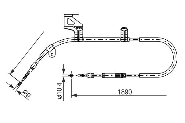 Fren Teli. 1890 Mm Bosch 1987477803