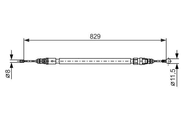Fren Teli. 829 Mm Bosch 1987482372