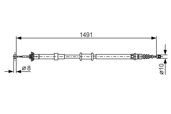 Fren Teli. 1491 Mm Bosch 1987482202