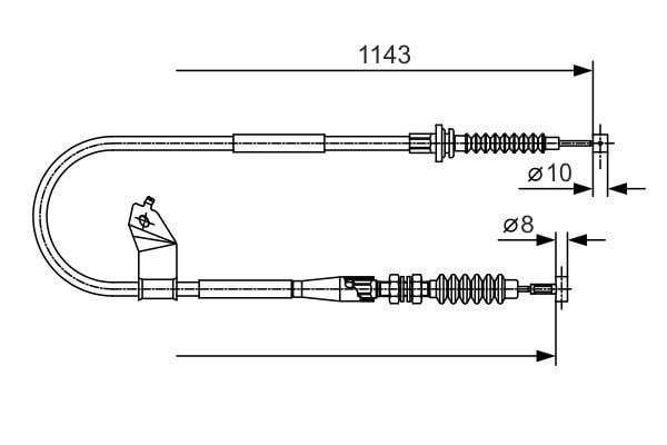 Fren Teli. 1143 Mm Bosch 1987482055