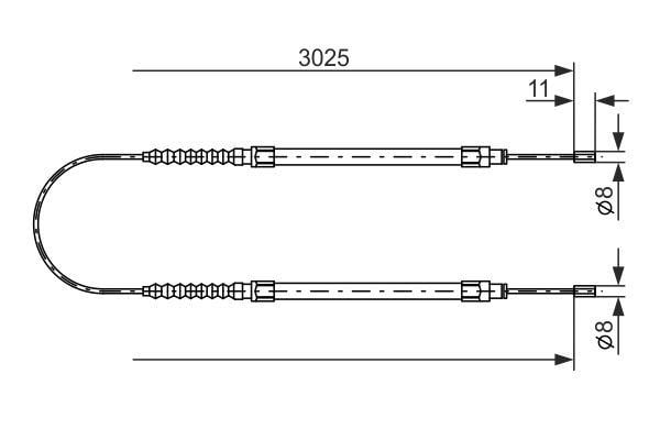 Fren Teli. 3025 Mm Bosch 1987477113