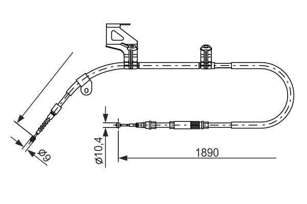 Fren Teli. 1890 Mm Bosch 1987477803