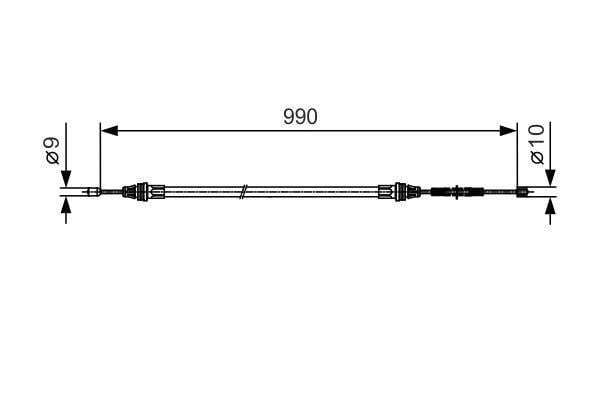 Fren Teli. 1000 Mm Bosch 1987477751