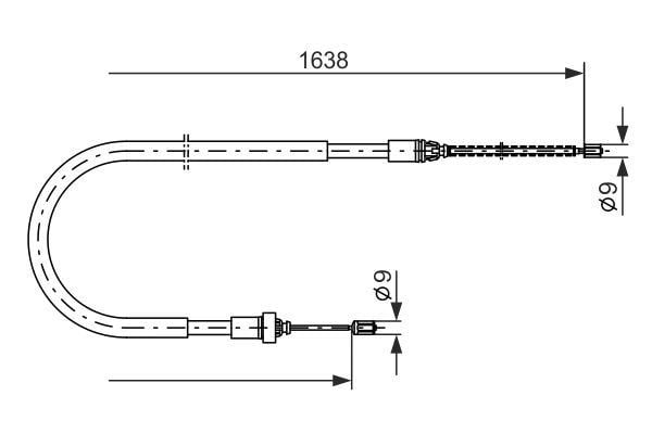 Fren Teli. 1638 Mm Bosch 1987477586
