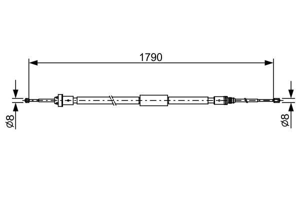 Fren Teli. 1790 Mm Bosch 1987482495