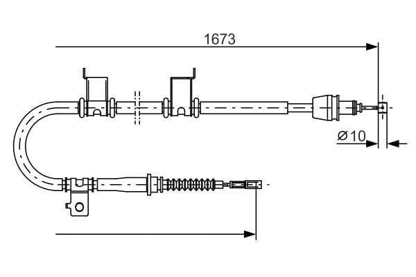 Fren Teli. 1673 Mm Bosch 1987482361
